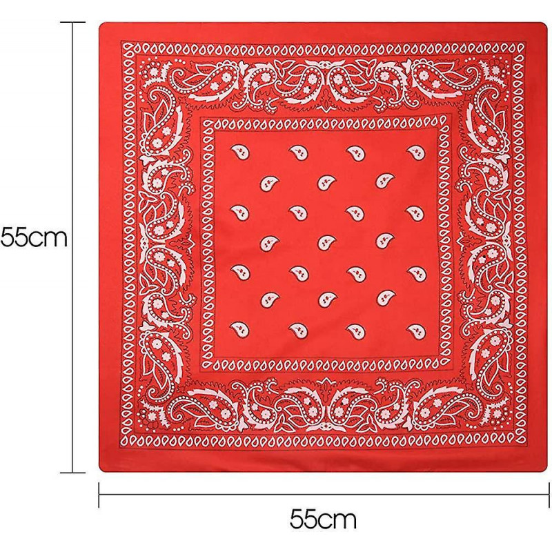 10pcs Paisley Bandanas Assortiment Cowboy Bandanas Unisexe Nouveauté Imprimer Tête Wrap Cadeau