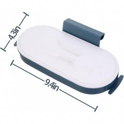 Set Of 2 Trash Bag Holder Rack, Hanging Organizer Garbage Bag Holder Blue And Pink