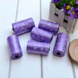 10 rouleaux dégradables chiens de compagnie chats sac à crottes avec impression doggy b smf