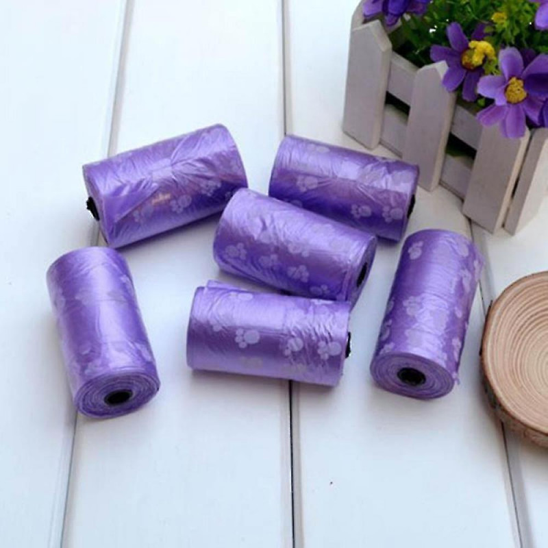 10 rouleaux dégradables chiens de compagnie chats sac à crottes avec impression doggy b smf