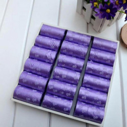 10 rouleaux dégradables chiens de compagnie chats sac à crottes avec impression doggy b smf