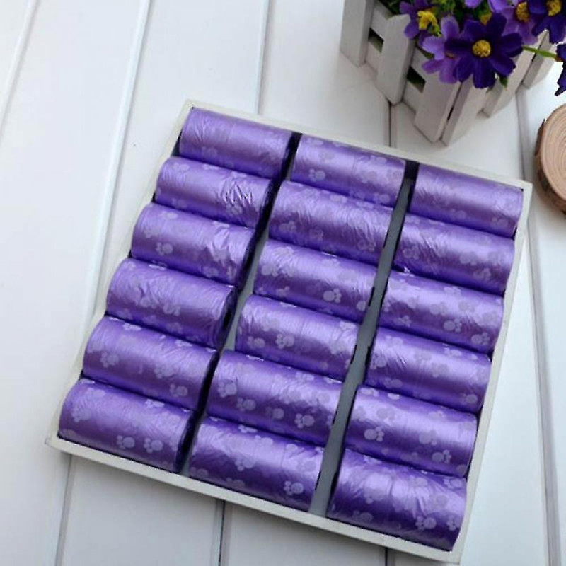 10 rouleaux dégradables chiens de compagnie chats sac à crottes avec impression doggy b smf