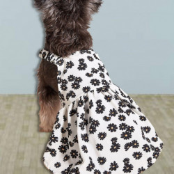 Pet Dress Super Soft Sleeveless Good Elasticity Thin Floral Print Summer Vest Dog Cat Princess Skirt