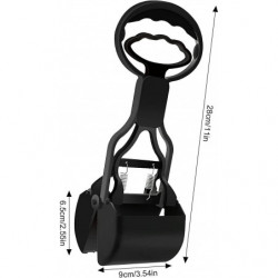 Pet Dog Pooper Scooper, With Jaw Claw, Bin For Easy Grass And Gravel (black)
