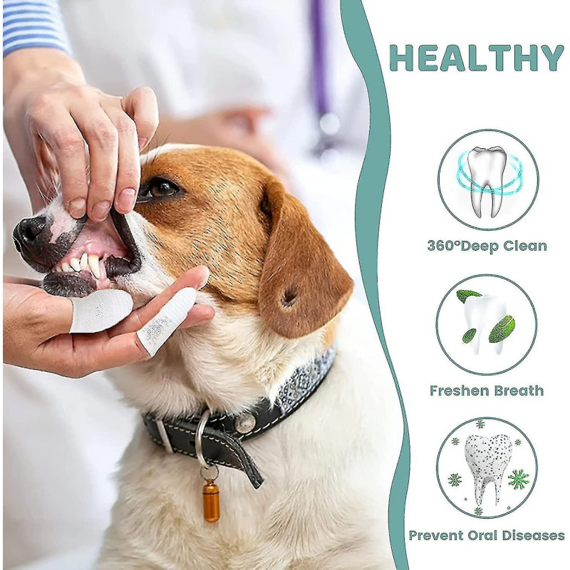 Dog Finger Toothbrush, Cloth Pet Finger Toothbrush Dental Hygiene Brushes, Anti Dental Plaque For Dog And Cat (12 [...]