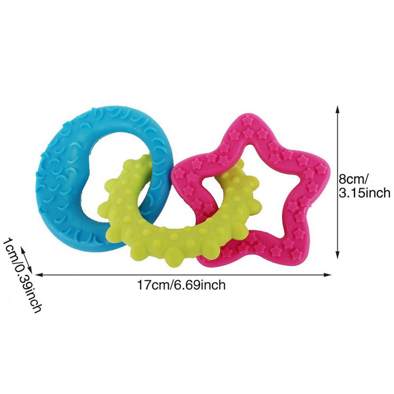 Bite Dental Hygiene Cleaning Chew Toy Oral Care Pet Teething Ring For Dogs Puppy