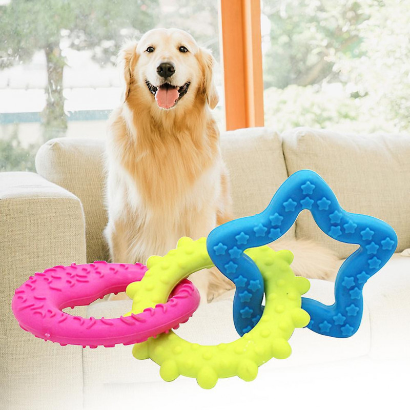 Bite Dental Hygiene Cleaning Chew Toy Oral Care Pet Teething Ring For Dogs Puppy