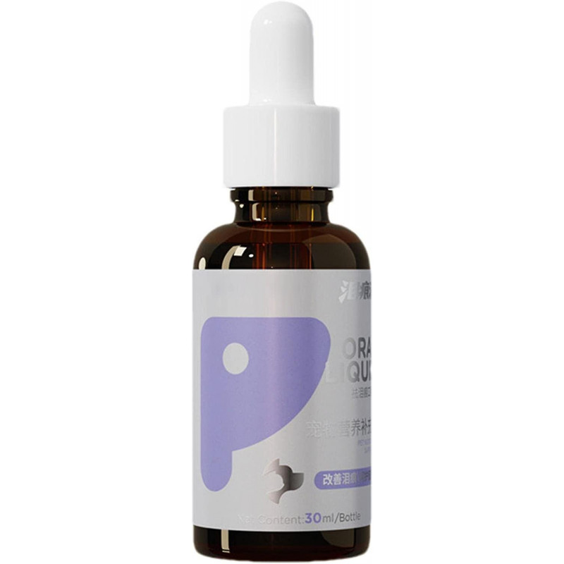 Tear Stain Liquid,Protective Tear Stain Remover for Dogs with Mild formula - 30ml Pet Eye Cleaner Tear Trace Oral [...]