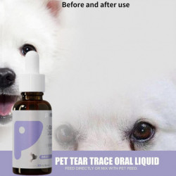 Tear Stain Liquid,Protective Tear Stain Remover for Dogs with Mild formula - 30ml Pet Eye Cleaner Tear Trace Oral [...]