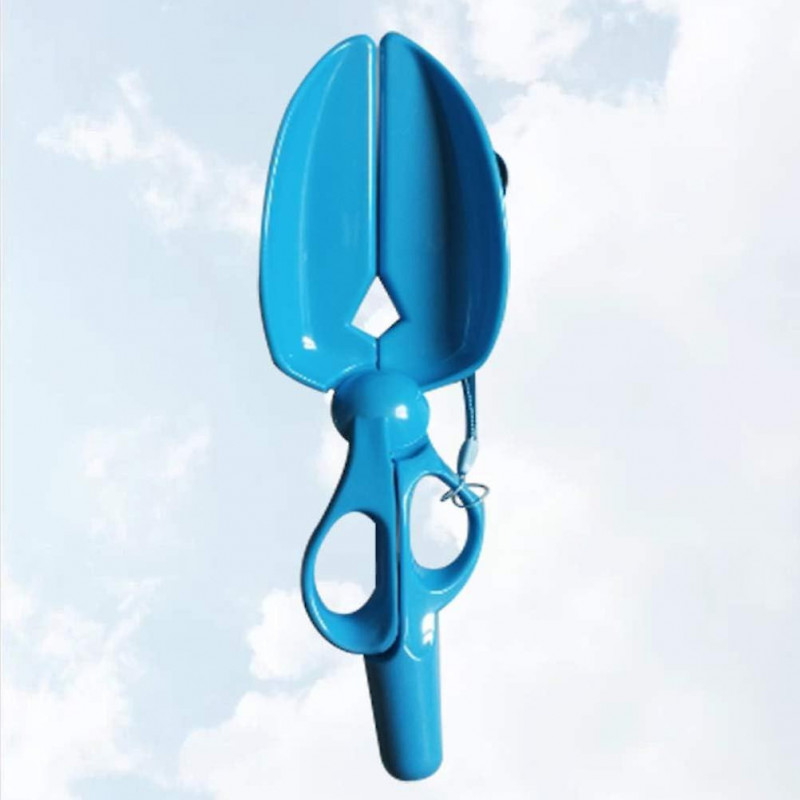 Portable Pet Pickup Clip Scissor Shape Pet Waste Picker For Cleaning Dogs Cats Poo Waste,blue