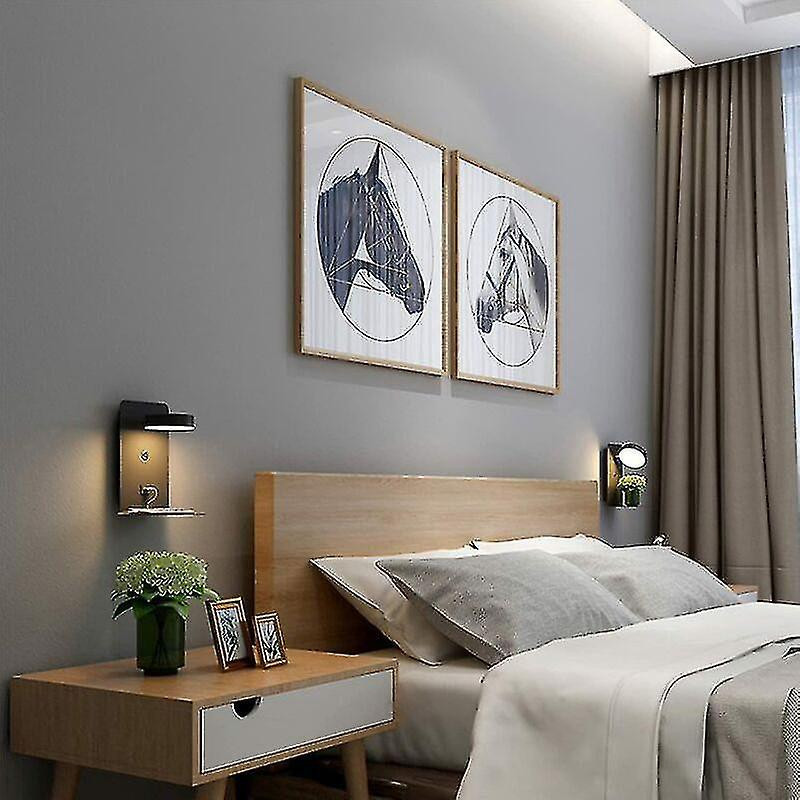 2 Pack Led Applique Murale Intérieure Avec Port USB 12w Tricolor Dimmable Applique Moderne Avec Interrupteur [...]