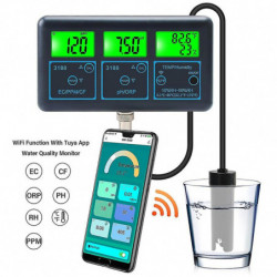 Wifi Tuya Smart Monitor Fish Tank Aquarium Spa Piscine en ligne Compteur de qualité de l’eau Ph Orp Test d’humidité-dt