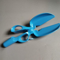 Portable Pet Pickup Clip Scissor Shape Pet Waste Picker For Cleaning Dogs Cats Poo Waste,blue