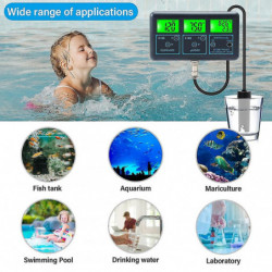 Wifi Tuya Smart Monitor Fish Tank Aquarium Spa Piscine en ligne Compteur de qualité de l’eau Ph Orp Test d’humidité-dt