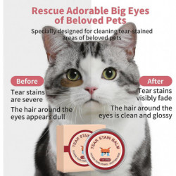 Poudre de détachant de larmes oculaires pour chiens et chats, soins des yeux pour chiens et chats, garde la zone [...]