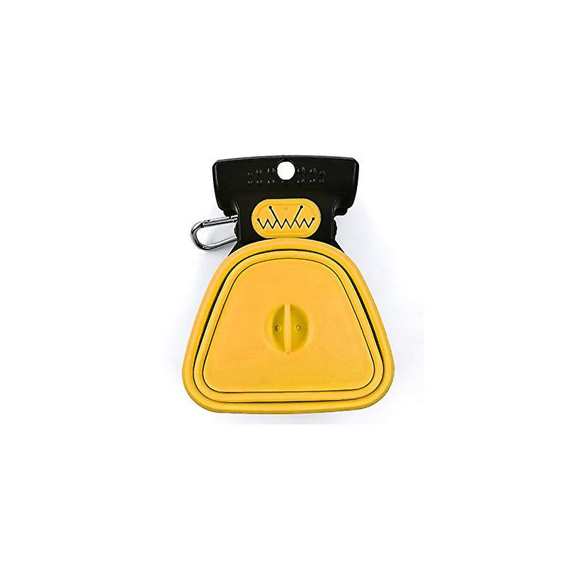 Foldable Portable Pet Pooper Scooper With Bag Dispenser And Bags, Poop Scoop Set,yellow