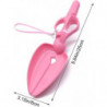 LINJOU Portable Pet Pickup Clip Scissor Shape Pet Waste Picker for Cleaning Dogs Cats Poo Waste,pink