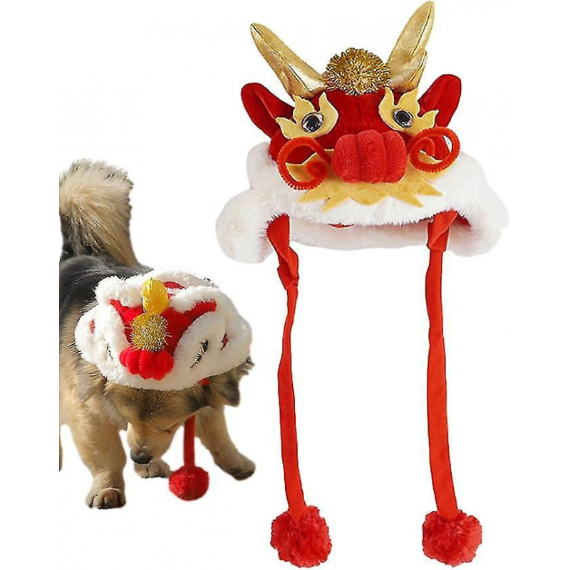 Year Of Dragon Dog Cat Hat, Cute Dragon Cosplay Hat For Dogs Cats