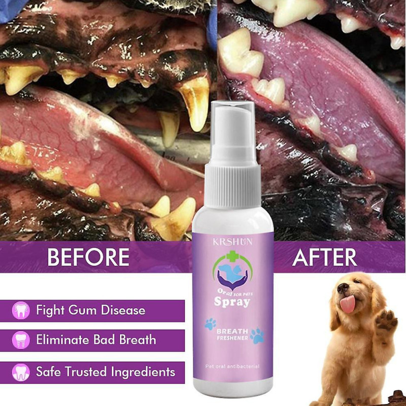 Dog Oral Deodorant Spray Gum Disease Mouth Freshener Pet Dental Spray Antibacterial Cats Dogs Cleaning Accessories [...]
