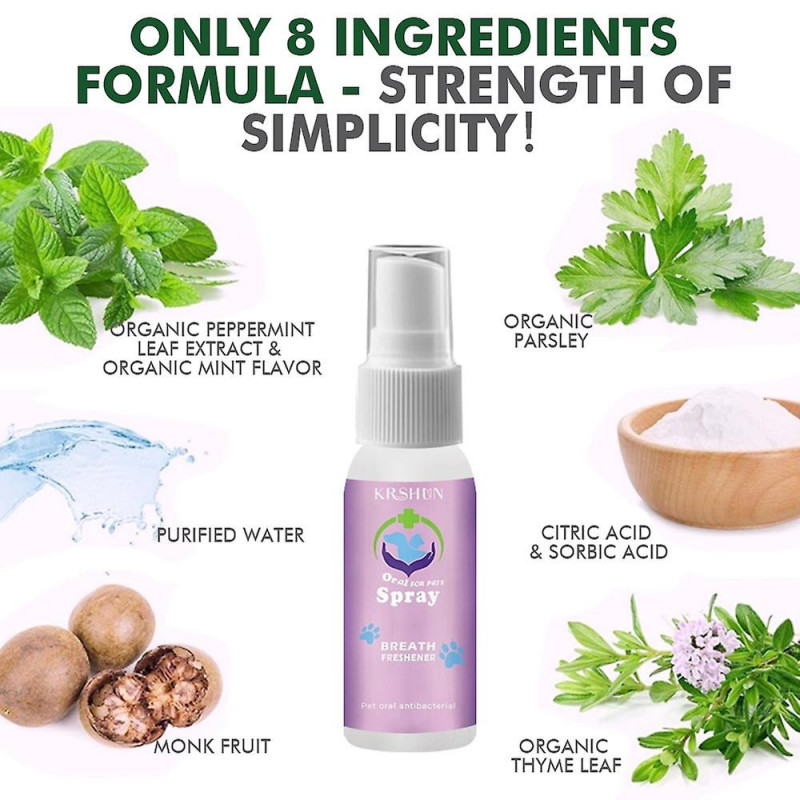 Dog Oral Deodorant Spray Gum Disease Mouth Freshener Pet Dental Spray Antibacterial Cats Dogs Cleaning Accessories [...]