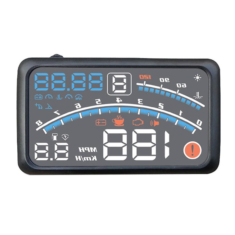 Voiture Plat Moniteur Obdii Euobd 5.5 pouces Pare-brise Projecteur Hud Affichage Changement De Température De L’eau Remi