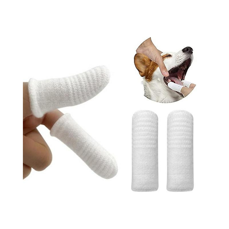 2Pcs/Set Pet Dog Cat Teeth Cleaning Tool Oral Care Toothbrush Finger Sleeve