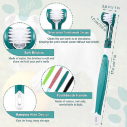 4 Pieces 3 Sided Dog Toothbrush Long Handle Pet Brush Canine Toothbrush Kit For Dental Care For Dogs And Cats [...]