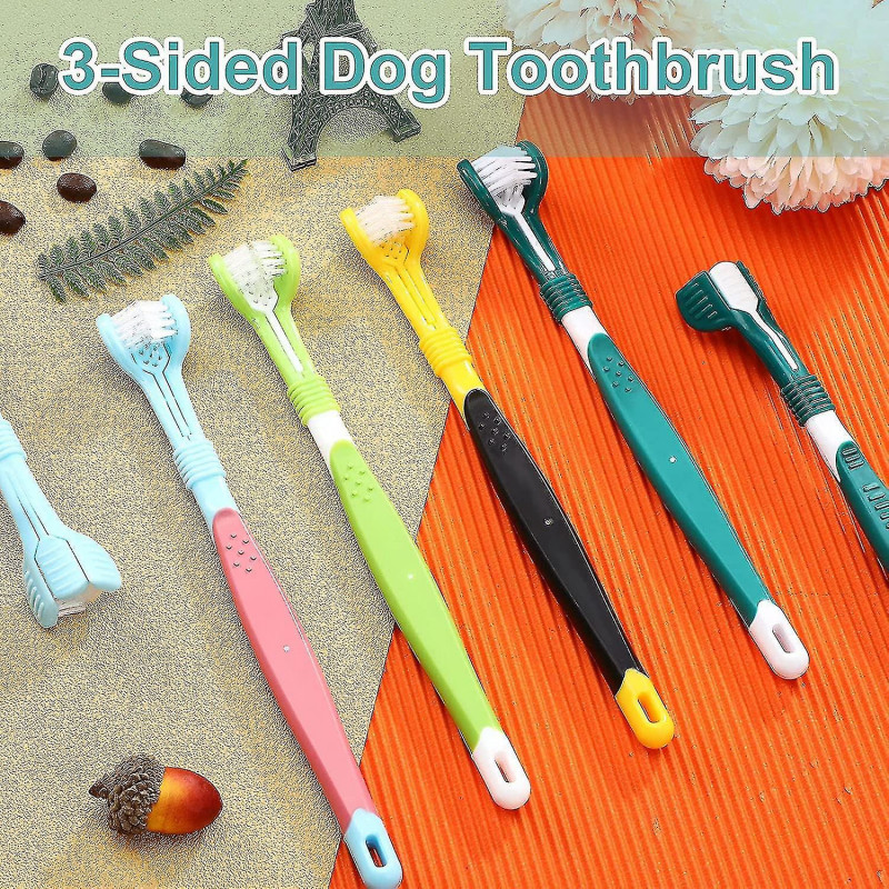 4 Pieces 3 Sided Dog Toothbrush Long Handle Pet Brush Canine Toothbrush Kit For Dental Care For Dogs And Cats [...]