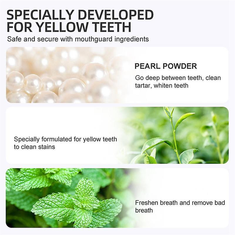 Teeth Whitening Powder Pearl Essence Natural Dental Toothpaste Toothbrush Kit Oral for Remove Stai
