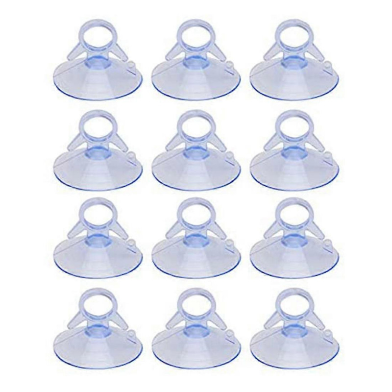 12 Pcs Air Plant Stand,Fish Tank Vacuum Suction Cups with Loops for Plants Hanging on Glass Windshi