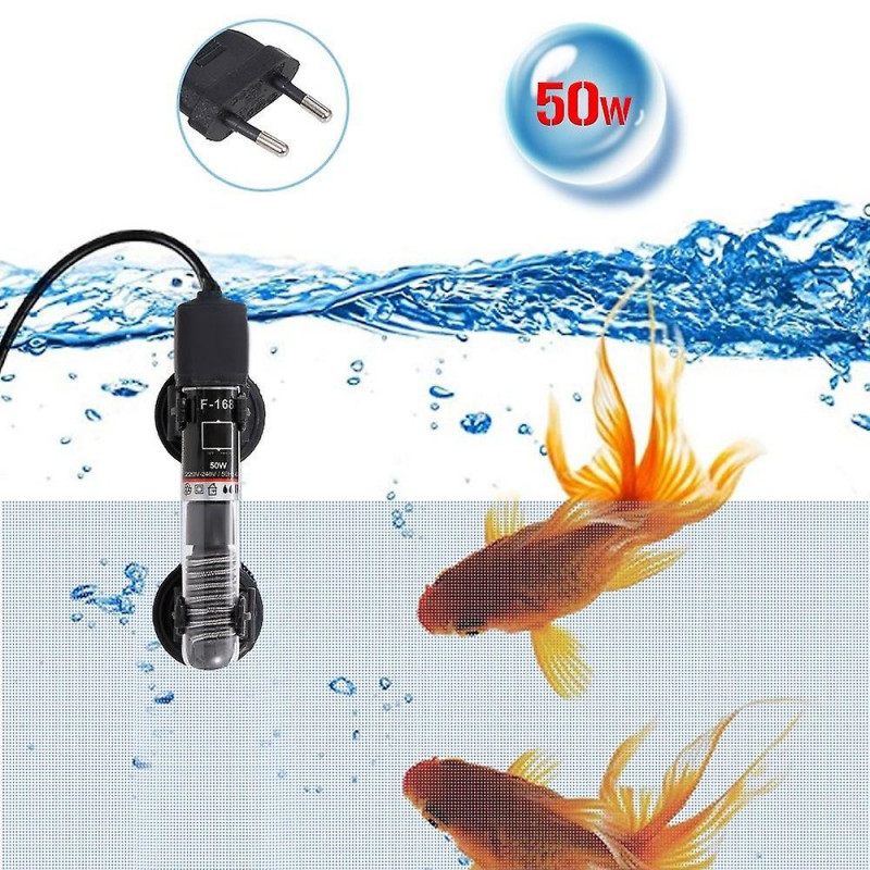 Mini Aquarium Heater Submersible Auto Thermostat Heater Fish Tank Water Heater Quartz Tube with Suct