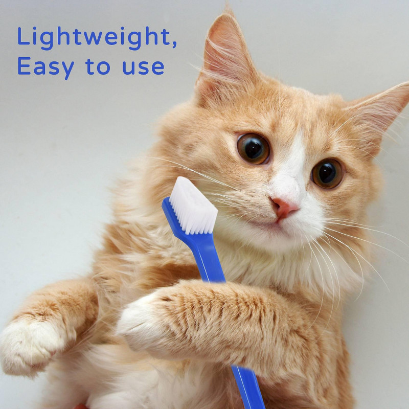50 Piece Cat Dog Pet Toothbrush Set Double Headed Convenient Dental Finger Brushes for Safe Dog Cat