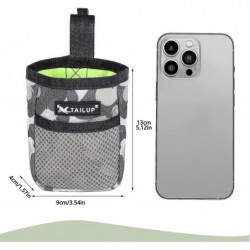 2 Pieces Small Dog Treat Bags,with Waist Belt Clip 600d Oxford Cloth Dog Walking Bag