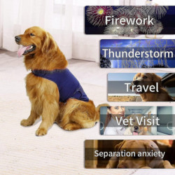Manteau de soulagement de l’anxiété de chien de confort, gilet calmant d’anxiété de chien pour l’orage, voyage, [...]