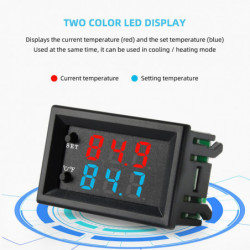 Moniteur d’affichage LED double couleur Contrôleur électronique de température Chaleur / refroidissement