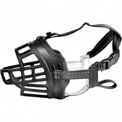 Muselire pour Chiens, Museau en Silicone Souple pour Chiens, Boucle en Nylon Rglable, Museau D'entranement [...]