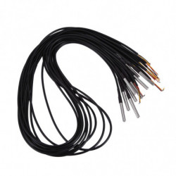 10PCS Waterproof 18B20 Temperature Probe Temperature Sensor Stainless Steel Package -100cm Wire (DS