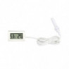 Top 1 Dc1.5v Embedded Electronic Digital Display Pet Box Fahrenheit Hygrometer With 1.5 Meter Probe -50-60 Celsius White