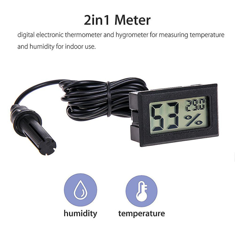 Digital Lcd Thermometer Sensor Convenient Hygrometer Gauge Indoor Refrigerator Aquarium Monitoring Display [...]