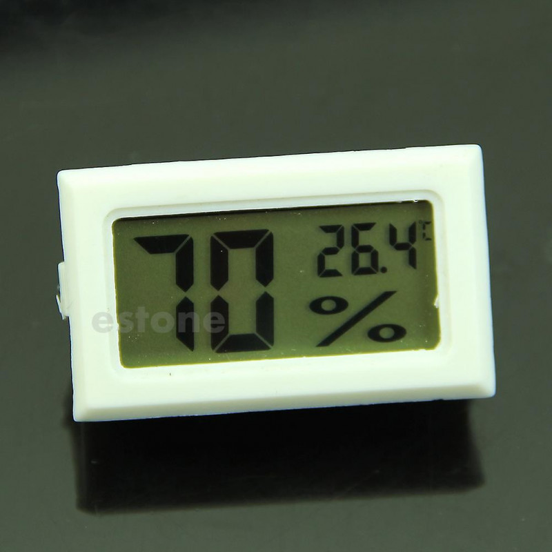 White Mini Digital Lcd Thermometer Hygrometer Humidity Temperature Meter Whosale&dropship-black