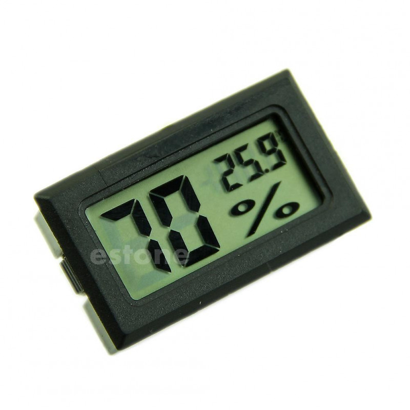 White Mini Digital Lcd Thermometer Hygrometer Humidity Temperature Meter Whosale&dropship-black