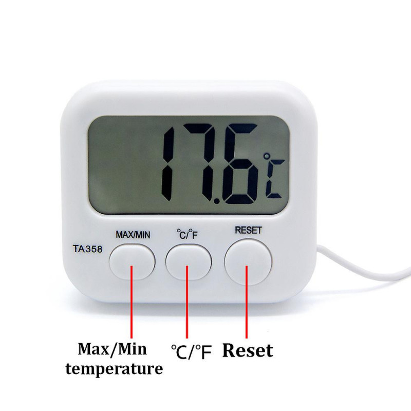 Thermometer Digital Thermo Temperature Meter With Probe Sensor Cablerefrigerator Aquarium Kitchen Electronic Lcd
