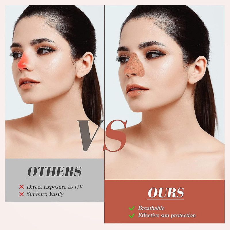 48 Set Protection Solaire Nez Patch Uv Golf Patchs Pour Crème Solaire Pour Hommes Femmes Sport Bronzage