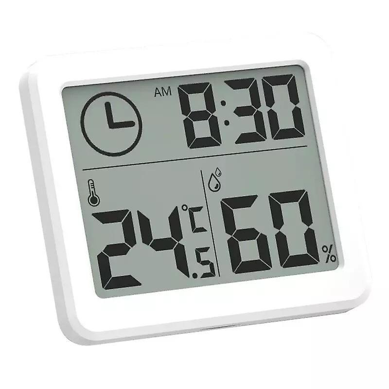 Multifunction Thermometer Hygrometer Automatic Electronic Temperature Humidity Monitor Clock 3.2inch Large Lcd Screen