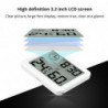 Multifunction Thermometer Hygrometer Automatic Electronic Temperature Humidity Monitor Clock 3.2inch Large Lcd Screen