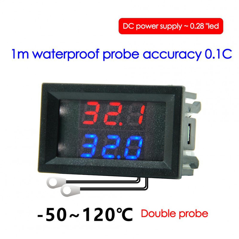 Dc4-28v High-precision Led Temperature Meter Detector Sensor Dual-display Digital Car Thermometer Ntc Metal [...]
