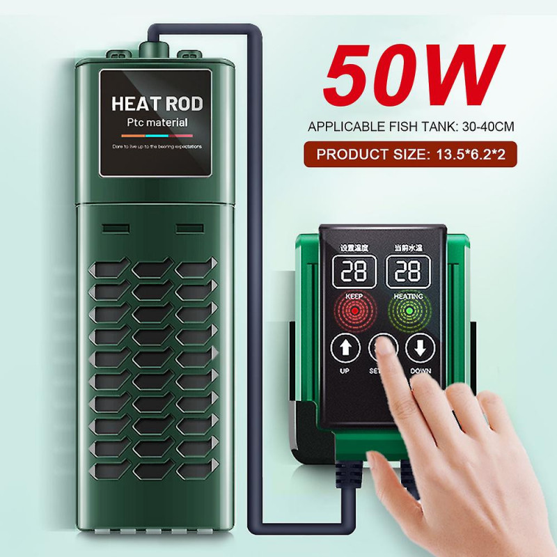 Aquarium submersible heat rod lcd display adjustable auto temperature for fish aquariums accessories 50w-1200w