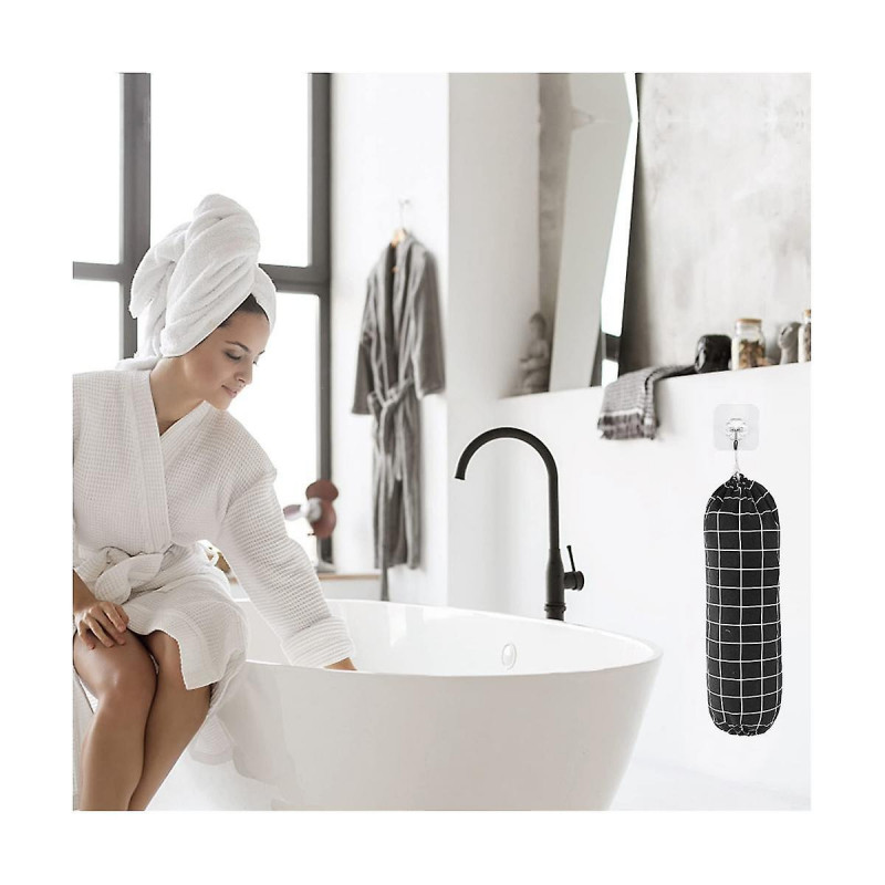 Plastic Bag Holder, Wall Mount Garbage Plastic Bag Organizer, Bag Storage Dispenser, Bag Holder For