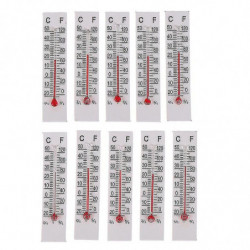 10 Pcs 5cmx1.1cm Miniature Papier Carton Thermomètre Intérieur -20-50 Celsius, su Guo Mei