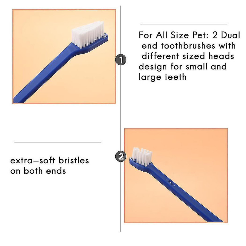 50 Piece Dog Pet Toothbrush Set Double Headed Convenient Dental Finger Brushes For Safe Dog Dental C